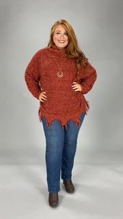 29 OR 37 SLS-A {Long Winters} UMGEE Rust Turtleneck Sweater PLUS SIZE XL 1X 2X