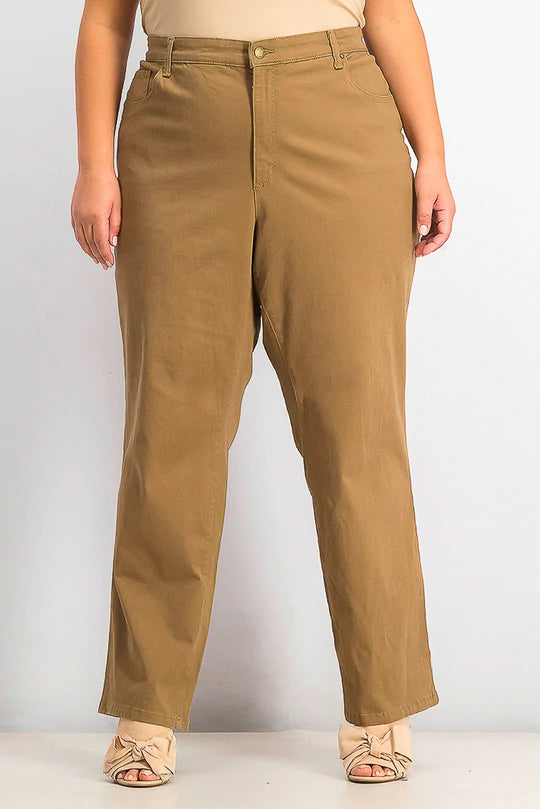 SALE!! BT-O  M-109  {Charter Club} Brown Straight Leg Pants Retail 59.00 PLUS SIZE 18W