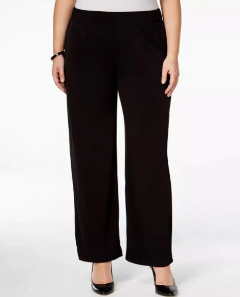 SALE!! BT-A M-109  {NY Collection} Black Wide Leg Pants Retail 44.00 PLUS SIZE 2X