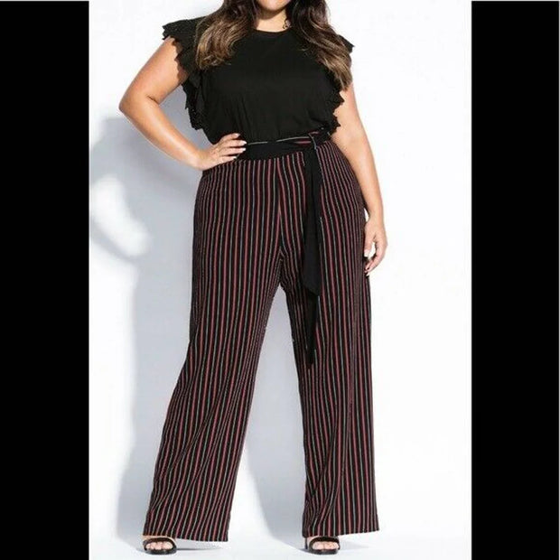 SALE!! BT-A  M-109  {City Chic} Paprica Striped Pants Retail 85.00 PLUS SIZE 14W 16W 18W 20W